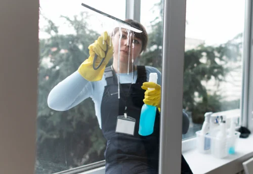 Nettoyage de vitres intérieures et extérieures à la Tour-du-Meix